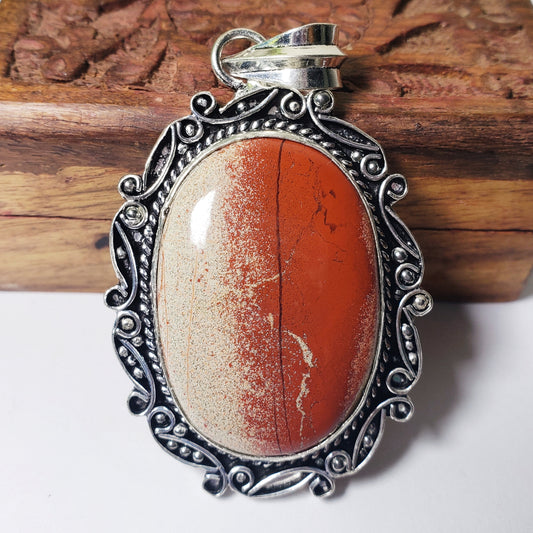 Red Picture Jasper Pendant