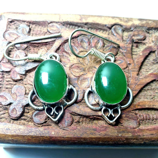 Green Agate Earrings