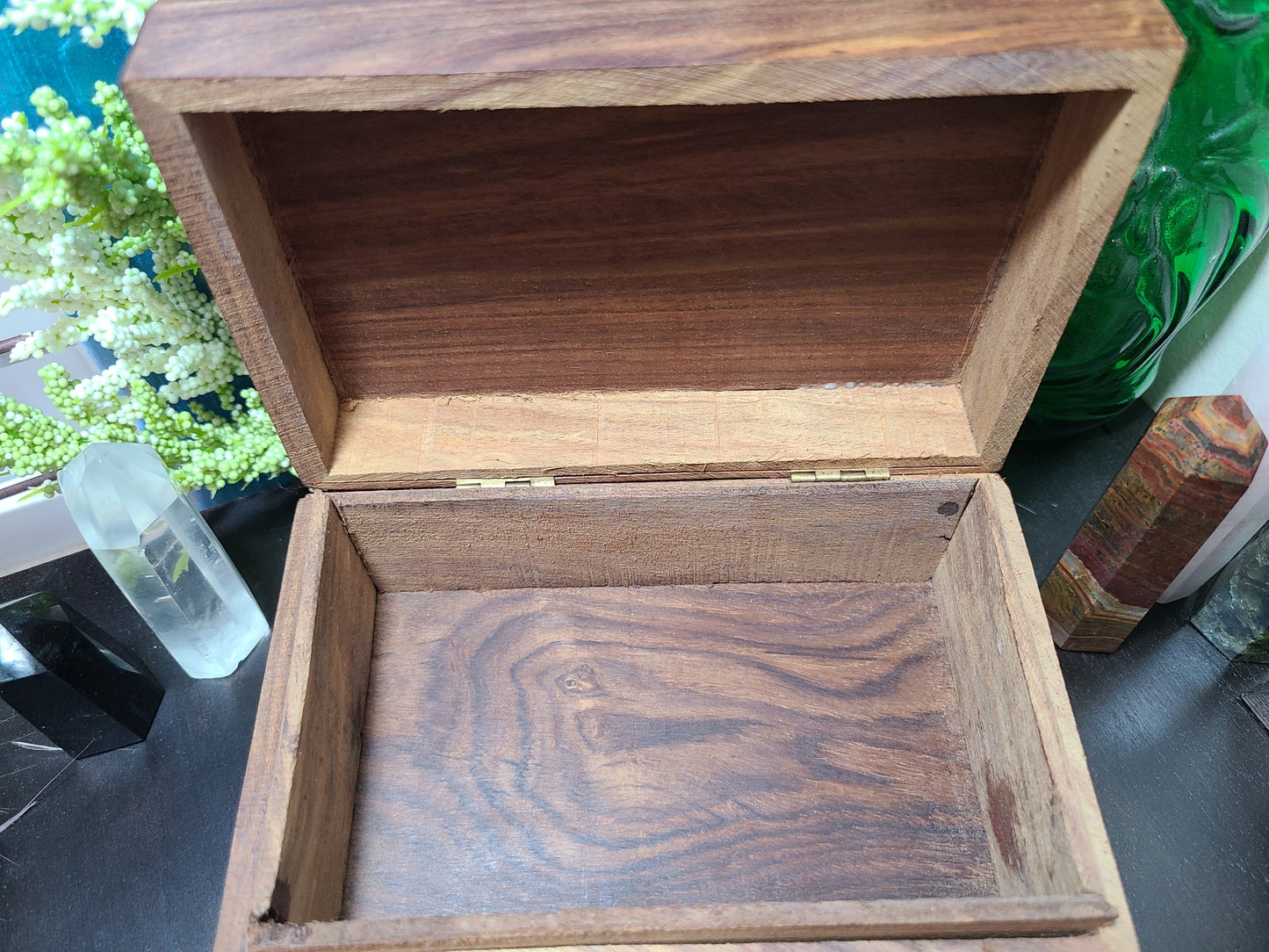 Flower Carved Wooden Box