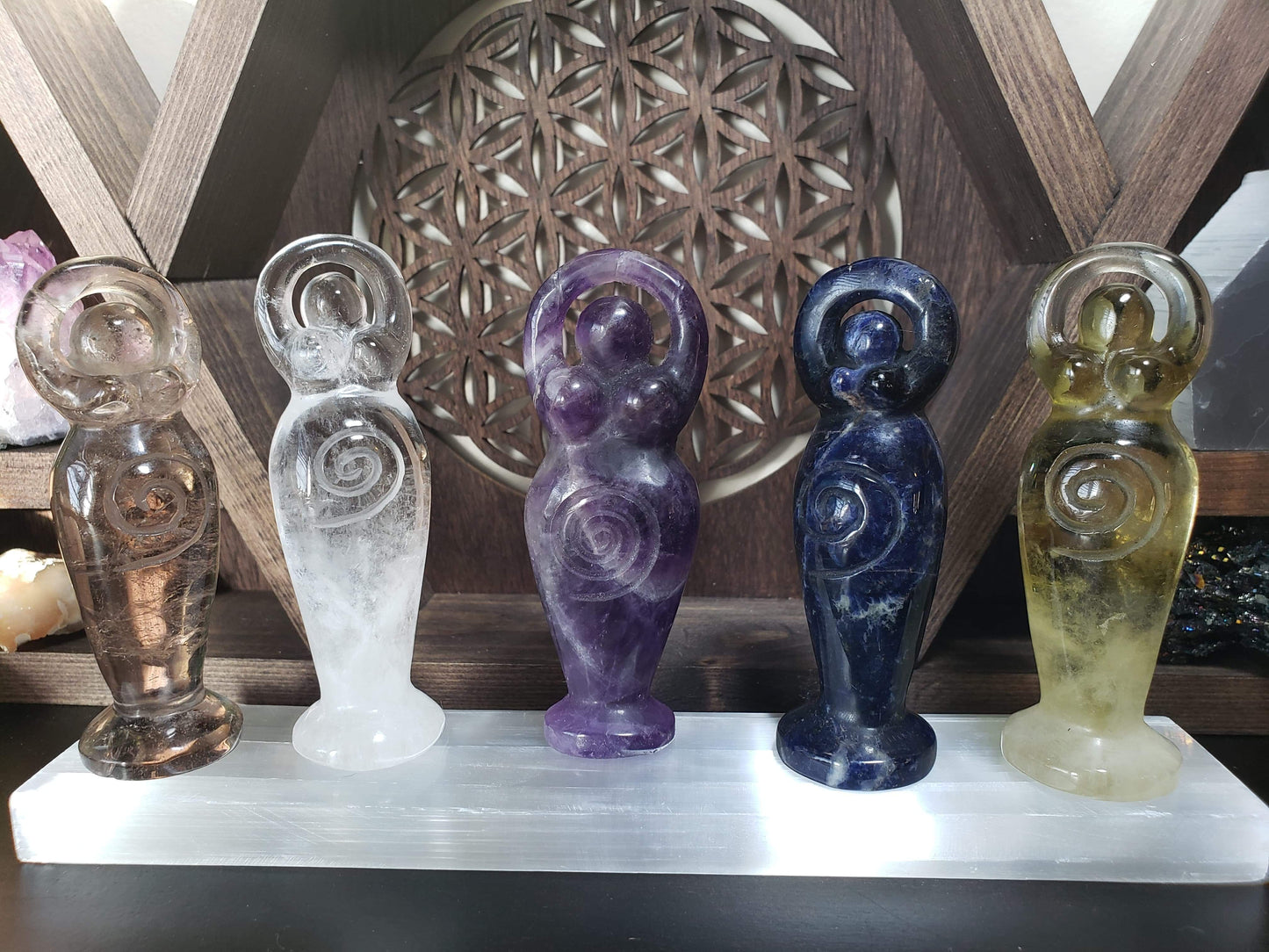 Goddess Figurine Smokey Quartz