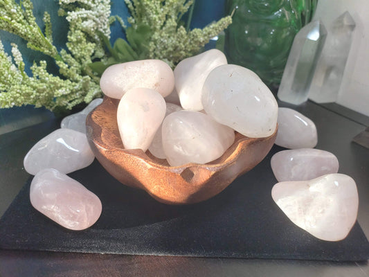 Polished Rose Quartz Crystal Chunks