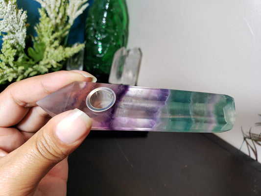 Fluorite Crystal Pipe set